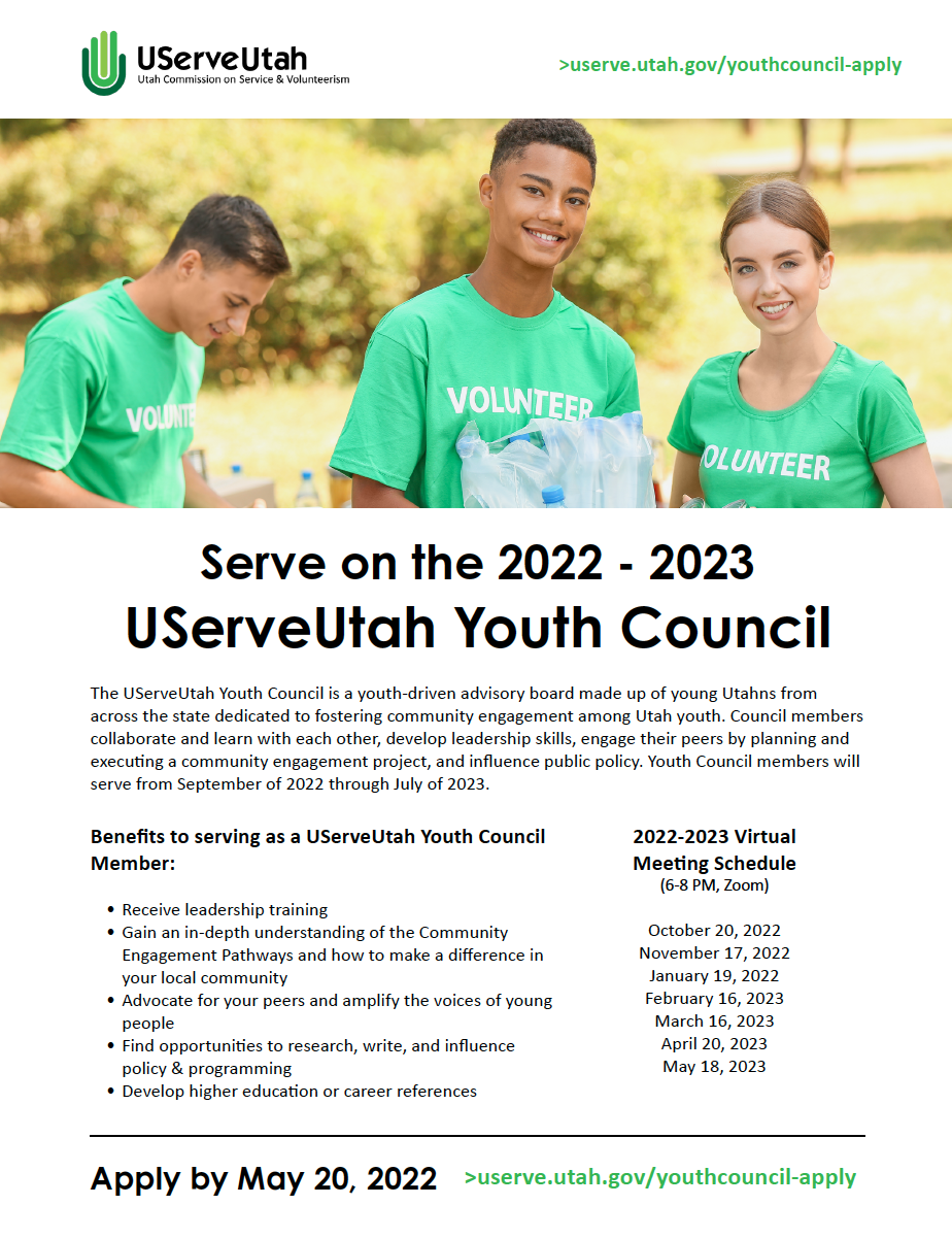 Youth Council Media Kit | UServeUtah