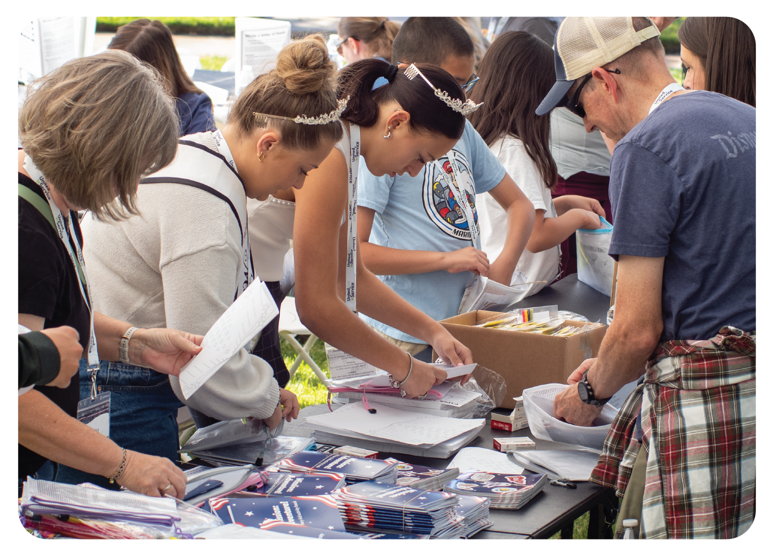 Individuals participating in an interactive activity at a Volunteer Management Training